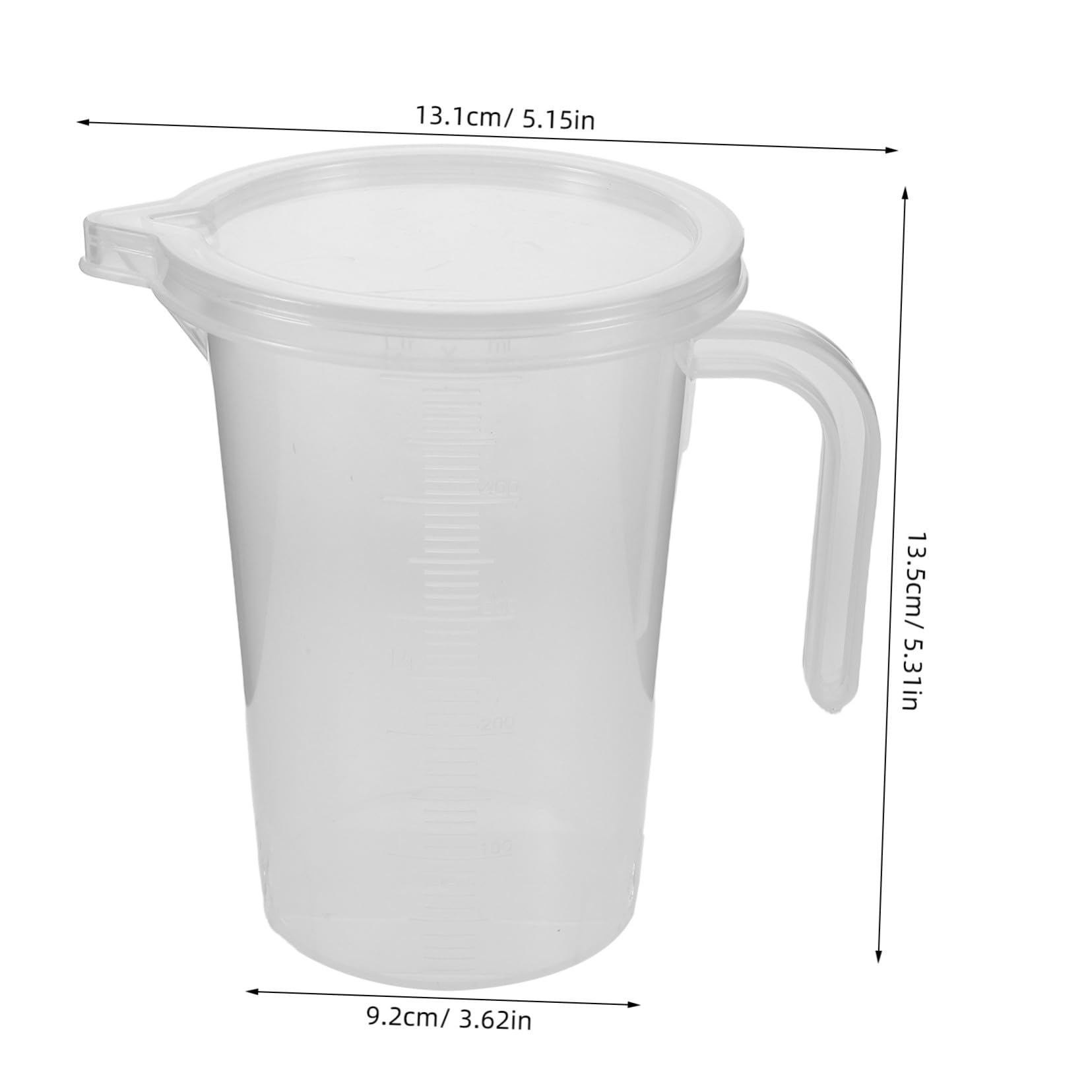 COLLBATH 6 Pezzi Misurini da Cucina in Plastica Trasparente Tazze Graduate con Manico Ergonomico e Misurino per Liquidi per Uso e