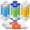Express Water 2 Year Reverse Osmosis System Replacement Filter Set 14 Filters, Carbon GAC, ACB, PAC, Sediment SED 10 inch Size