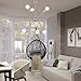 BONLICHT Sputnik Chandelier 6 Lights Modern Pendant Lighting Brushed Nickel Mid Century Flush Mount Ceiling Light Fixture by UL Listed