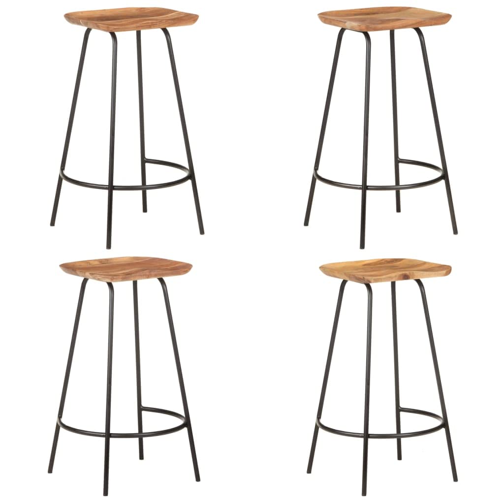 Tabourets de bar en bois d'acacia pour vos repas en salle à manger
