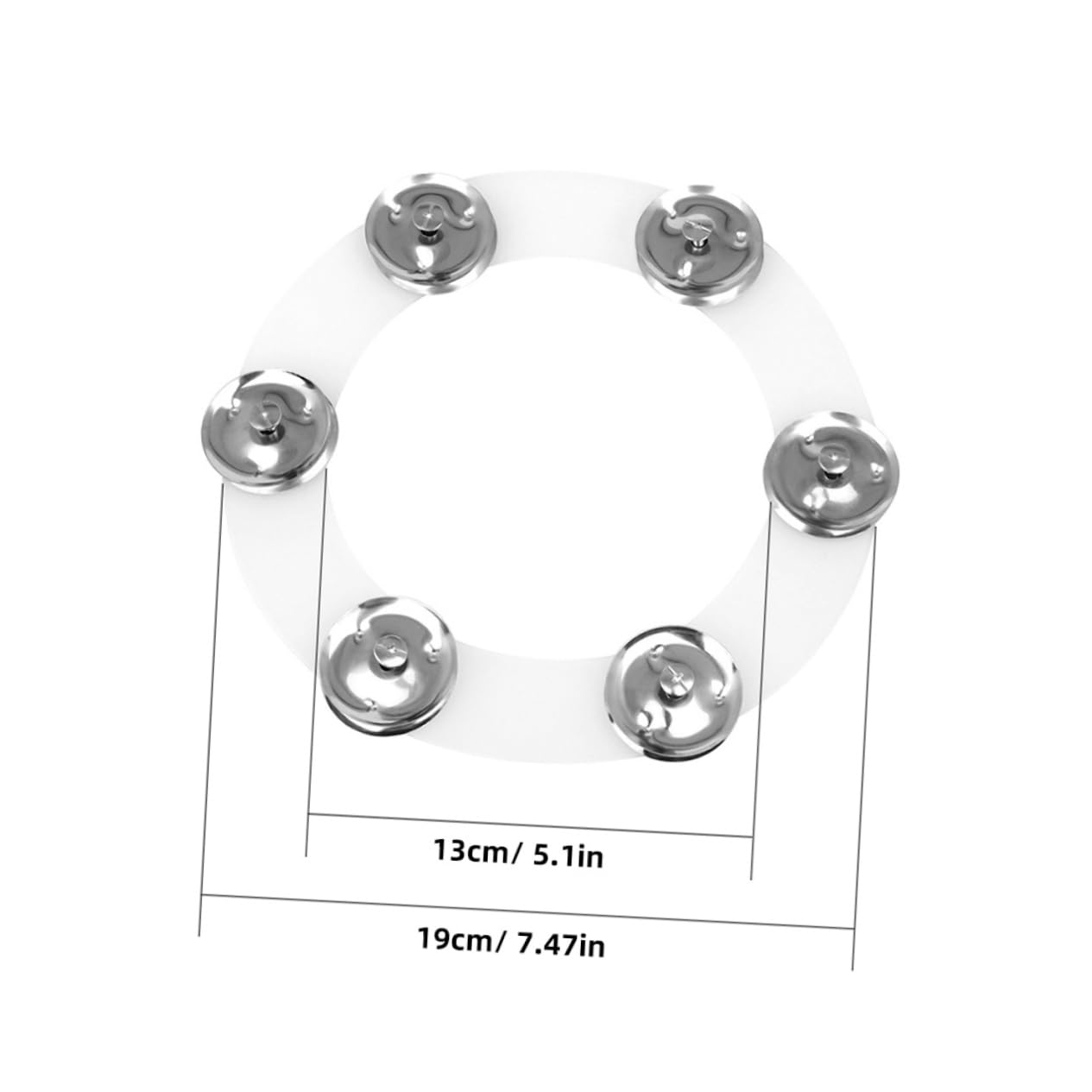 ULDIGI Drum Set Cymbal Tambourine Hi-hat Ring Bell Cymbal Ring Tambourine for Jazz Drums