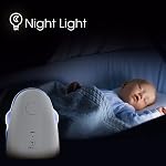 TimeFlys Audio Baby Monitor Crown Talk Back Intercom longue portée jusqu'à 1000 pieds Vibration LCD Surveillance de la température d'affichage et avertissement Lullabies Night Light