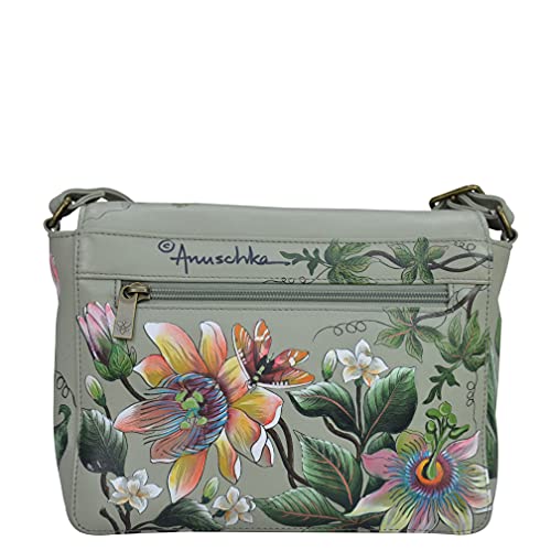 Image of Anuschka Women's Leather Crossbody Bag - Hand-Painted Genuine Leather Handbag with Adjustable Strap - 683, Crossbody Bag