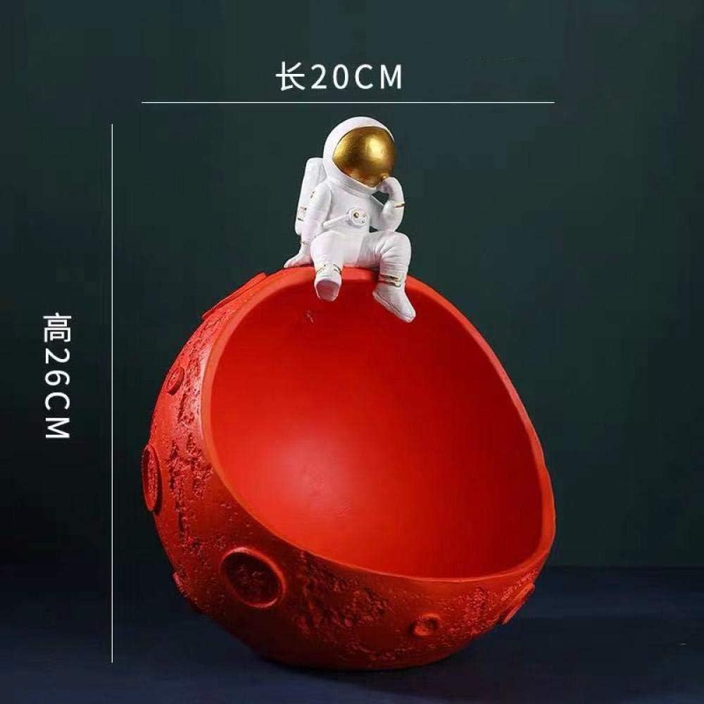 Esculturas Mini Estatua Decoración del Hogar Estilo Aleatorio Acentos Modernos de Decoración del Hogar, Figuras Estatuas de Resina de Almacenamiento de Astronauta for Escultura de Cosmonauta Almacenam