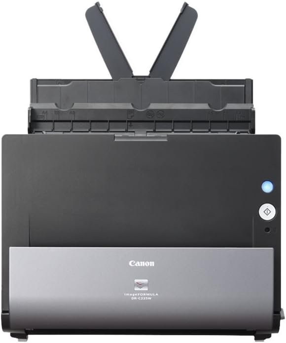 Canon ImageFORMULA DR-C225W Document Scanner, Black/Silver