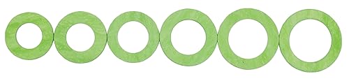 Miniatura 3 de Dsnaduo 140 juntas de tapón de drenaje de aceite de fibra sintética verde de 6 tamaños, kits surtidos de arandelas para M12 M14 M16 M18 M20 (verde)
