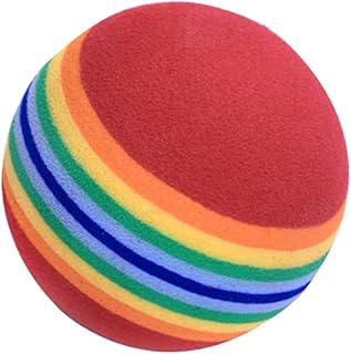 Toddmomy 20pcs Yellow Accessories Golf Accesories Softball Accessories Foam Cat Balls Foam Balls Indoor Accessories Eva Ball Training Ball Practice Ball Rainbow Ball Sponge Ball Elastic Set