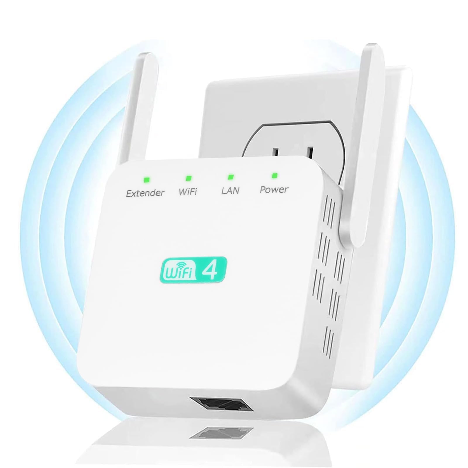 PINKE WiFi Extender, WiFi Range Extender, WiFi Extender Booster, WiFi Signal Booster to 3650sq.ft and 45 Devices, Internet Booster, Dual Band Wireless, Home Wireless Signal Booster, UK plug (White)