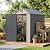 Devoko 4x6 FT Plastic Outdoor Storage Shed with Floor, Resin Outdoor Shed with Lockable Door, Sloped Roof & Vent, Versatile Tool Shed for Patio Lawn Backyard, Dark Grey