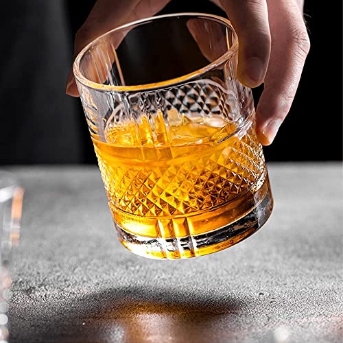 Image of Farielyn-X Premium Crystal Old Fashioned Whiskey Glasses, 310 ml, Set of 6 Transparent Tumblers, Perfect for Scotch, Bourbon, Wine, Cocktails, Gift for Whisky Lovers (xQXZ-)