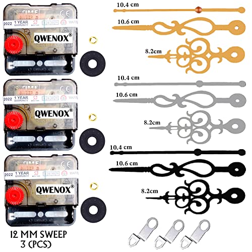 Image of A Product of SONAM Sweep & Silent Movement Machine for Wall Clock (Made in India 100%) (4 Black,Silver,Gold)