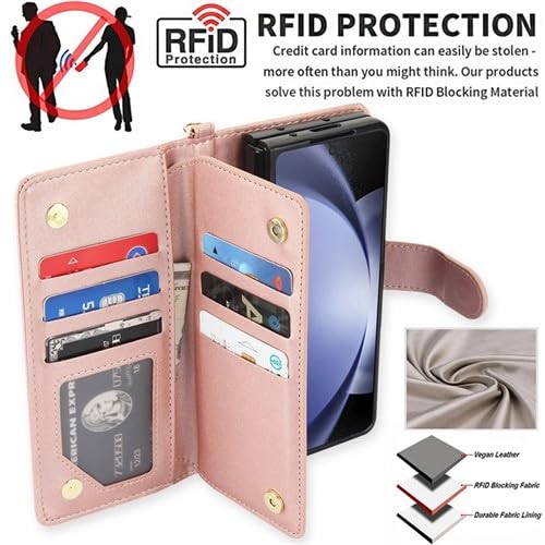 Étui compatible avec Samsung Galaxy Z Fold 6 noir protection cuir à rabat - 2