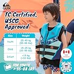 QUIKSILVER Life Jacket for Youth/Kids/Infant, USCG and Transport Canada Approved Type III PFD, Evoprene Buoyancy Aids for Boating Swimming Kayaking Paddling Fishing Watersports - Image 2