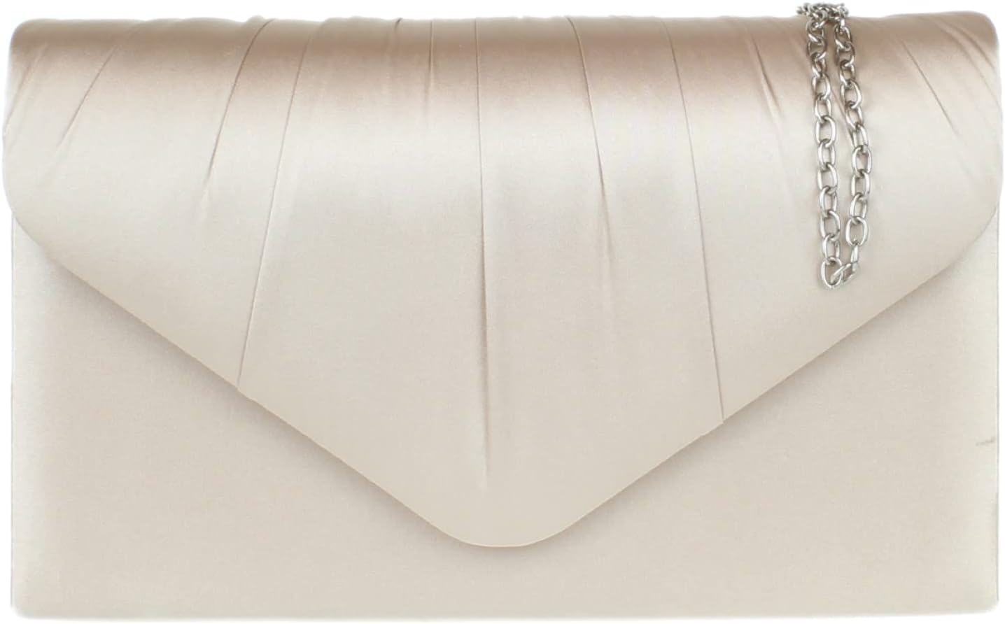 Girly HandBags Womens Satin Pleated Clutch Bag