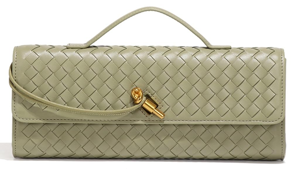 UpbullTrendy Woven Evening Clutch Purses Women Underarm Shoulder Handbag Cute Satchels Crossbody Purse PU Leather Wallet