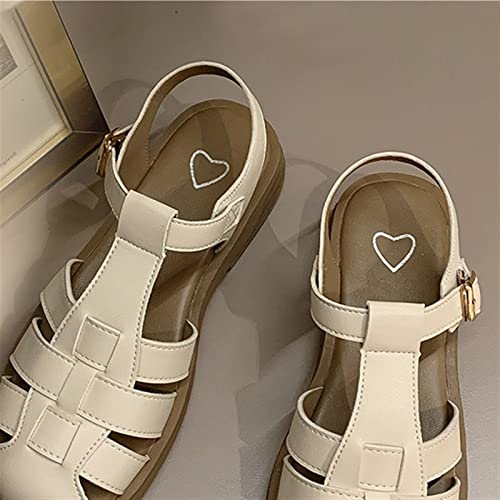 ls for Women ls Breathable high Heels Buckle Low-top Female Flat shoes6.5 UK3