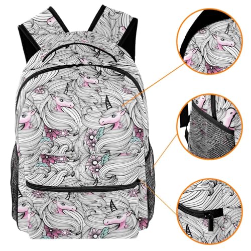 Sac à dos d'école licorne robuste pour éviter le mal de dos ado - 3