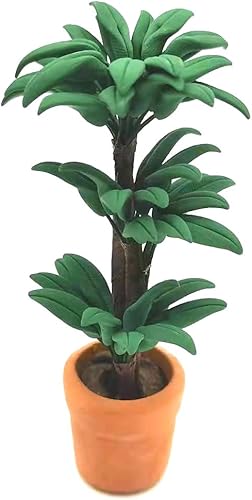 Miniatura 1 de Accesorios de decoración de casa de muñecas, modelo de escena en miniatura de casa de juguetes 112, planta verde en maceta, posando árbol de la