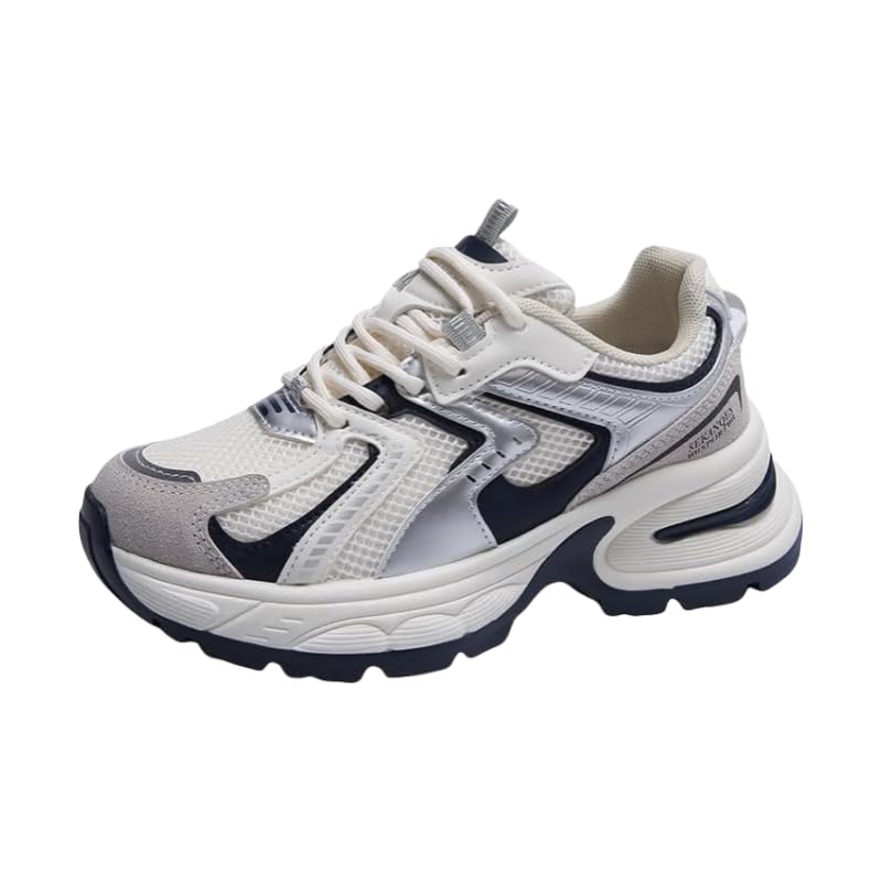 Chunky Sneakers for Women Platform Tennis Fashion Dad Shoes Mesh Breathable Casual Wedge Lace Up Walking Sneakers