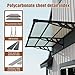 GUANSU-CN 35''*120''Window and Door Awning Exterior, UV/Rain/Snow/Sunlight Protection Sheet,UPF 50+ Polycarbonate Overhang Canopy，House Overdoor Awnings for Door Entrance Outside/Patio/Porch/Deck