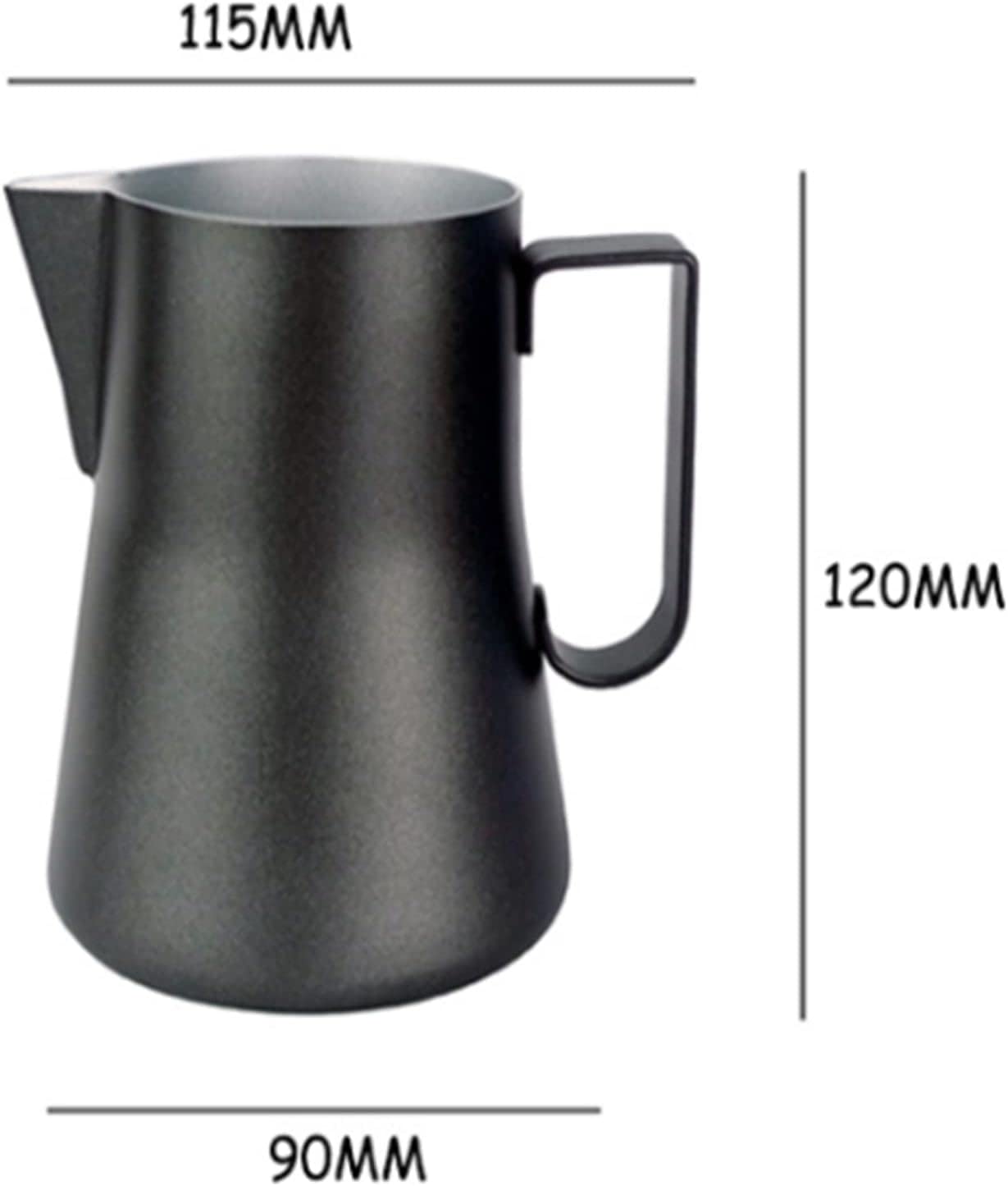 Edelstahl-Messbecher, Milchaufschäumkännchen for Kaffeemaschine, Milchbecher aus Edelstahl, Milchkännchen, matt, manueller Milchaufschäumer, Kaffeezubehör | Blue