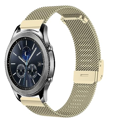 Image of ACM Watch Strap 20mm compatible with Compaq Q Watch Smartwatch | Steel Metal Adjustable Belt Chain Band