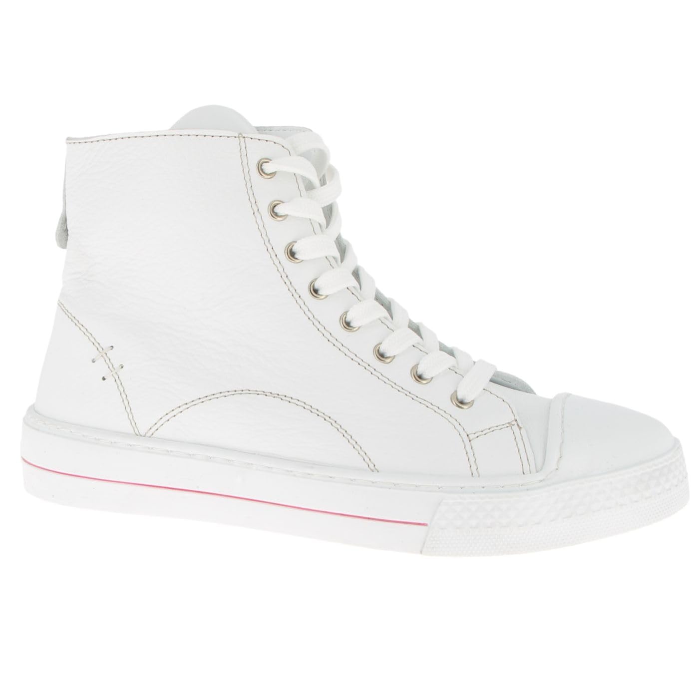 Andrea Conti Women's Lace-Up Sneaker, White, 6 UK