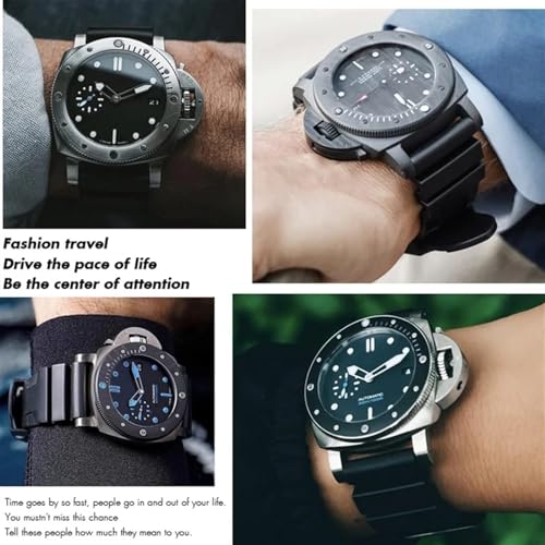 Bracelet de montre en silicone étable pour Panerai Luminor PAM - 6