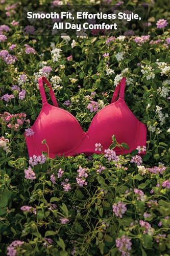 Image of Van Heusen Women's Cotton T-Shirt Bra|16 Hour Comfort|Everyday Bra|Breathable Perforated Cups|Anti Bacterial Tech|Sweat Absorbent|Padded|Wireless|Coverage|No Slip Soft Straps|Detachable Straps