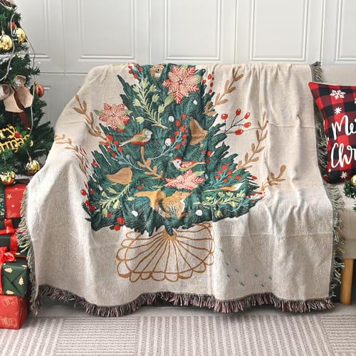 Ksriylm Christmas Throw Blanket for Couch, Throw for Bed -