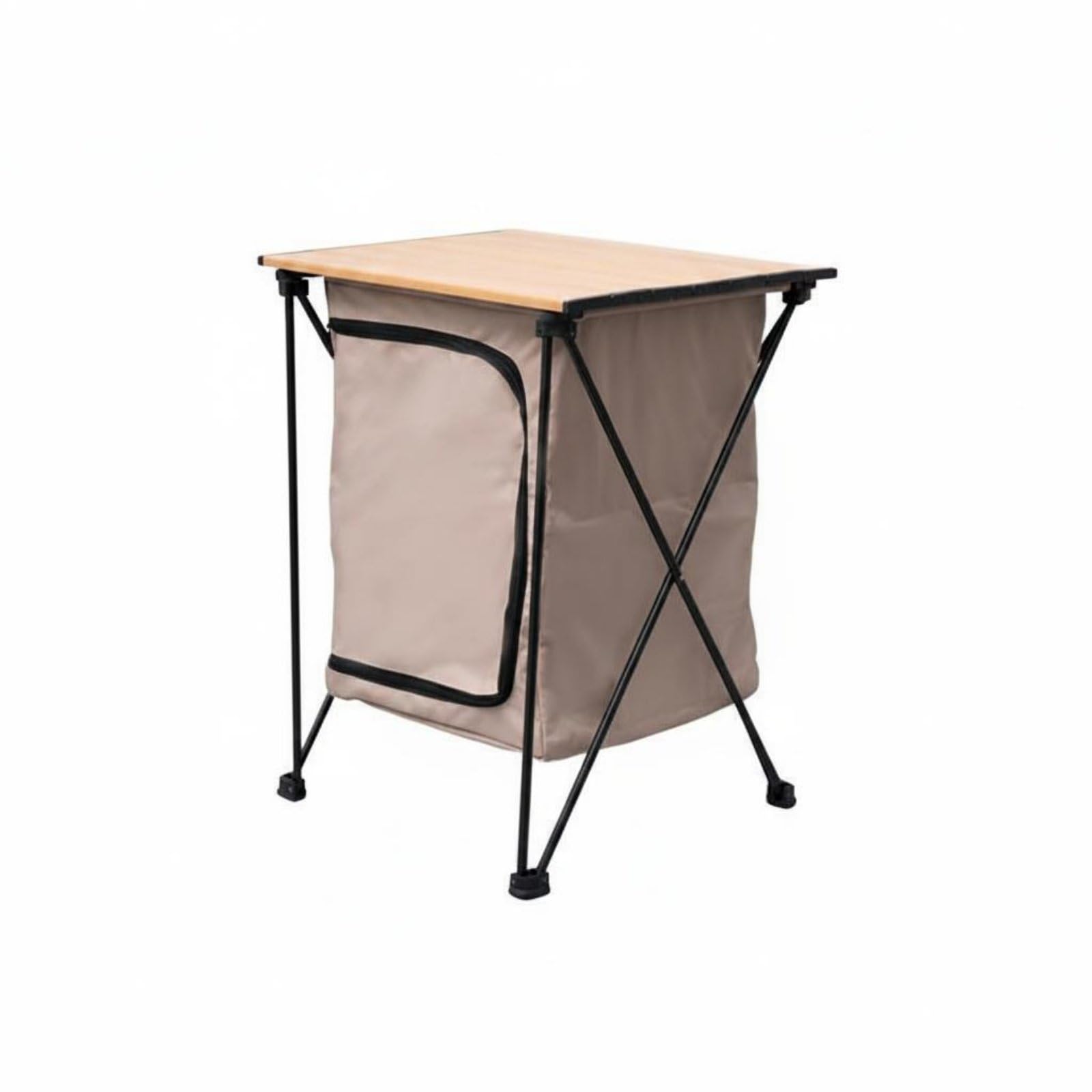 Armoire de Rangement Portable Table Cabinet Aluminium Multiprise Rangement Organiseur Compact Fonction Pratique avec Système Pliable Convient pour, Kaki