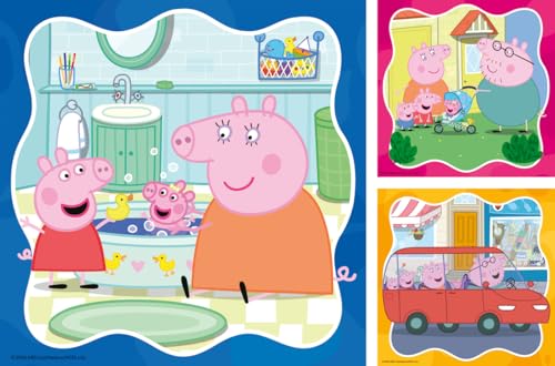 Puzzles 3x49 pièces : La famille d'abord Peppa Pig Ravensburger France - vue 3