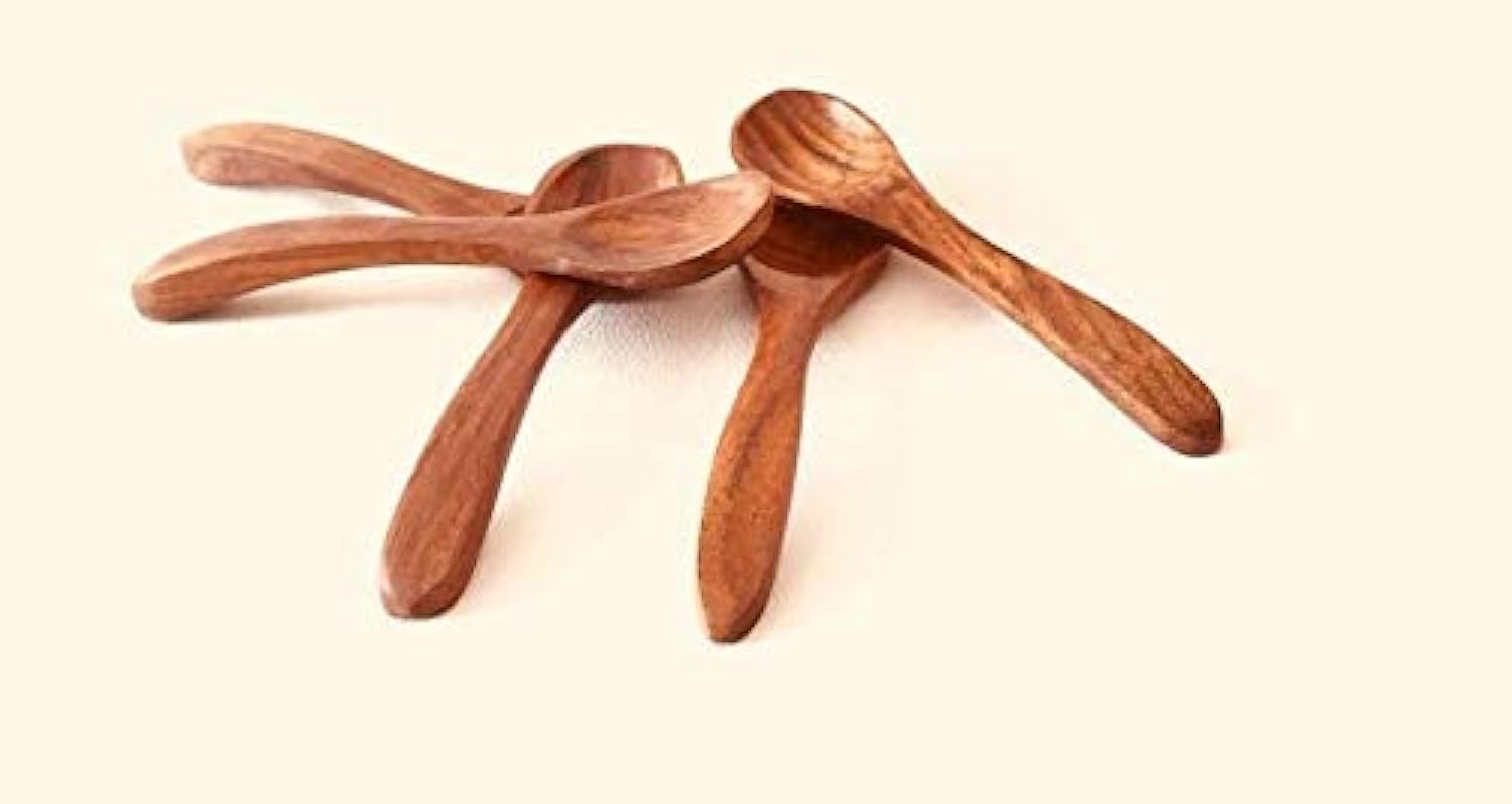 Wooden Masala Spoon (Small, 5 Inches) - Set of 6
