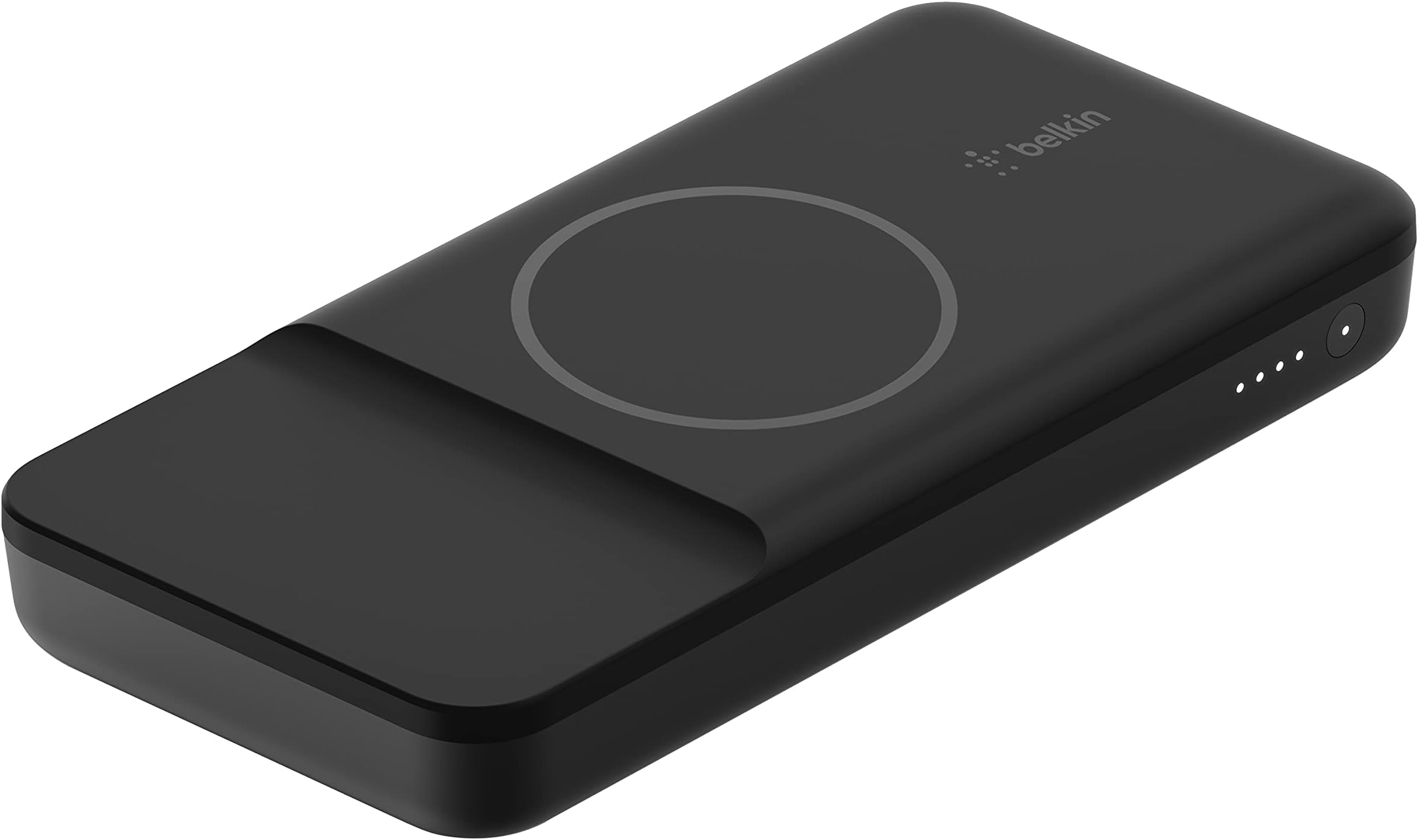 BelkinMagnetic Wireless Power Bank 10000mah, Portable Charger Compatible with MagSafe for iPhone 16, 15, 14, 13 Series, 7.5W Wireless Charging and 18W USB C PD, USB-C to USB-C Cable Included – Black