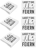 LIEFERUMFANG - Sie erhalten, je nach Auswahl, 40 oder 120 Servietten (20 Stck. pro Packung) mit Spruch in der Größe ca. 33 cm x 33 cm