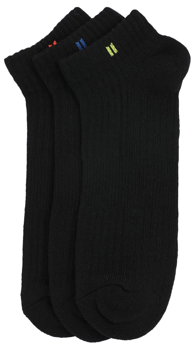 max Women Solid Ankle Length Socks - Pack of 3, Black, FS-picture-27