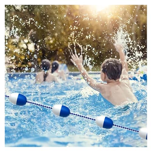 Séparateur de couloir de piscine flottant avec corde de sécurité et flotteurs à crochets