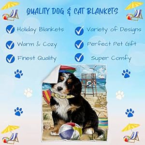   Pet-Friendly-Beach-Bernedoodle-Dog-Blanket-Lightweight-Super-Soft-Cozy-and-Durable-Bed-Blanket-Animal-Theme-Fuzzy-Blanket-for-Sofa-Bed-Couch-BLNKT55536-50x60-Woven