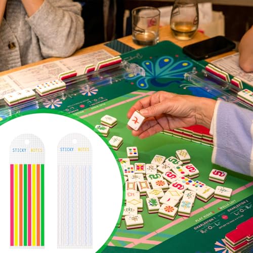2 piezas Notas Transparentes para Mahjong, Adhesivos miniatura 6