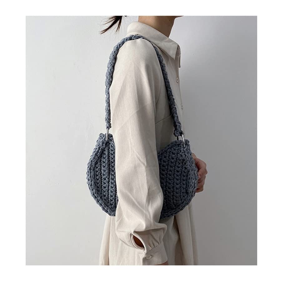 Amazon.co.jp: かぎ針編みの女性のショルダーバッグ手作り編み