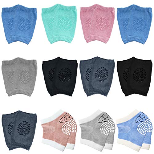 Motiloo 12 Pairs Baby Crawling Anti Slip Knee Pads Toddlers Kneepads Unisex Clothing Accessories Toddler Leg Warmer Short Kneepads