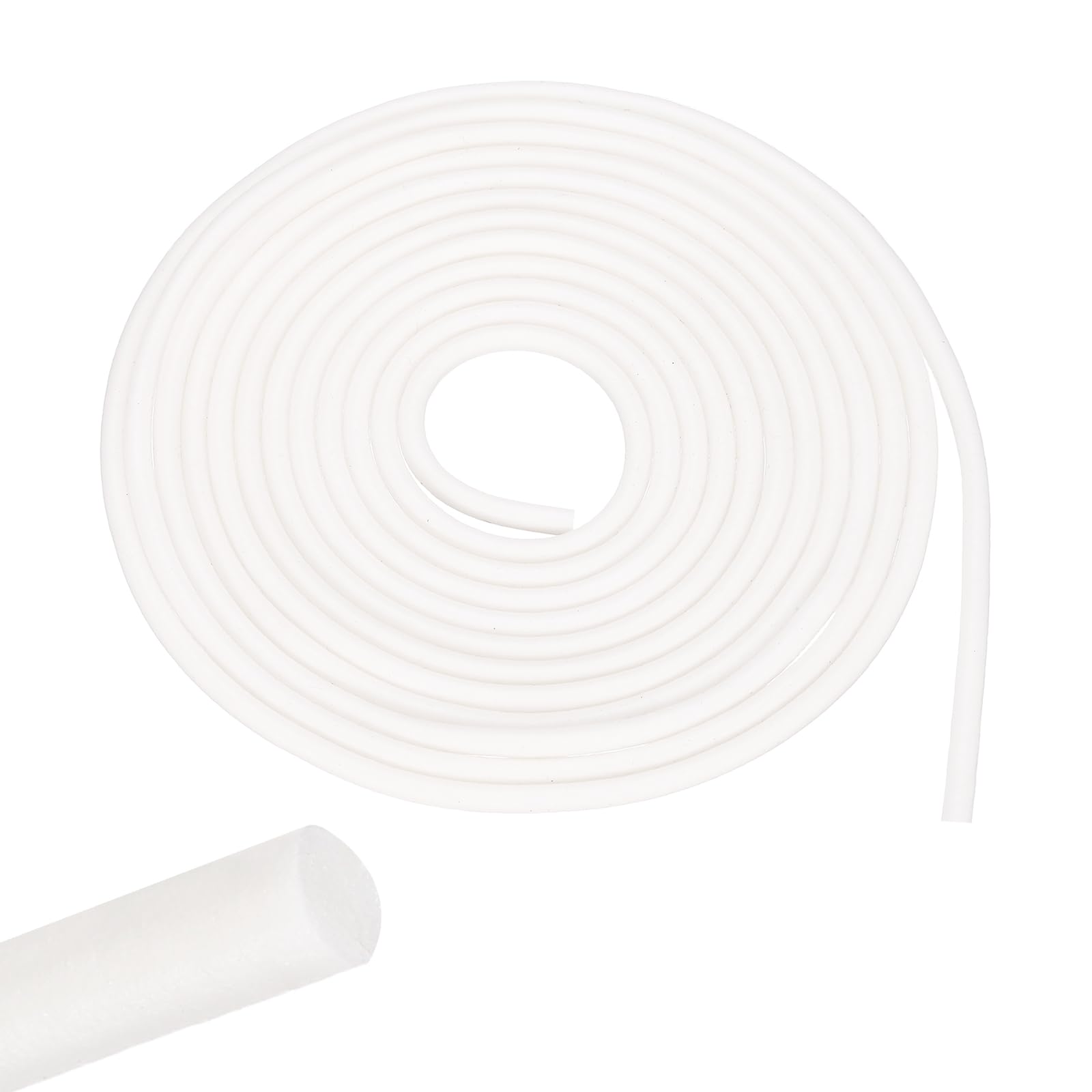 sourcing map 32.8 ft Backer Rod, 9/64 Inch Diameter Foamed Silicone Foam Caulk Saver, Weather Strip Seal for Sealing Concrete Gaps, Expansion Joints, Crack Filling, Doors, Windows, White