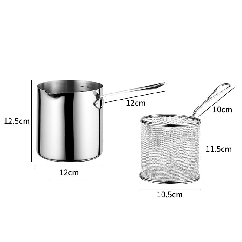 Friteuse en acier inoxydable durable avec panier de filtration gaz - 4