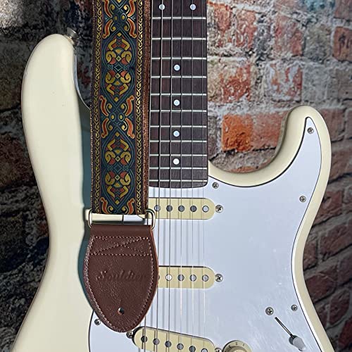 Souldier Gs0251Nm05Wb - Handmade Seatbelt Guitar Strap For Bass, Electric Or Acoustic Guitar, 2 Inches Wide And Adjustable Length From 30" To 63" Made In The Usa, Braveheart #TOP4