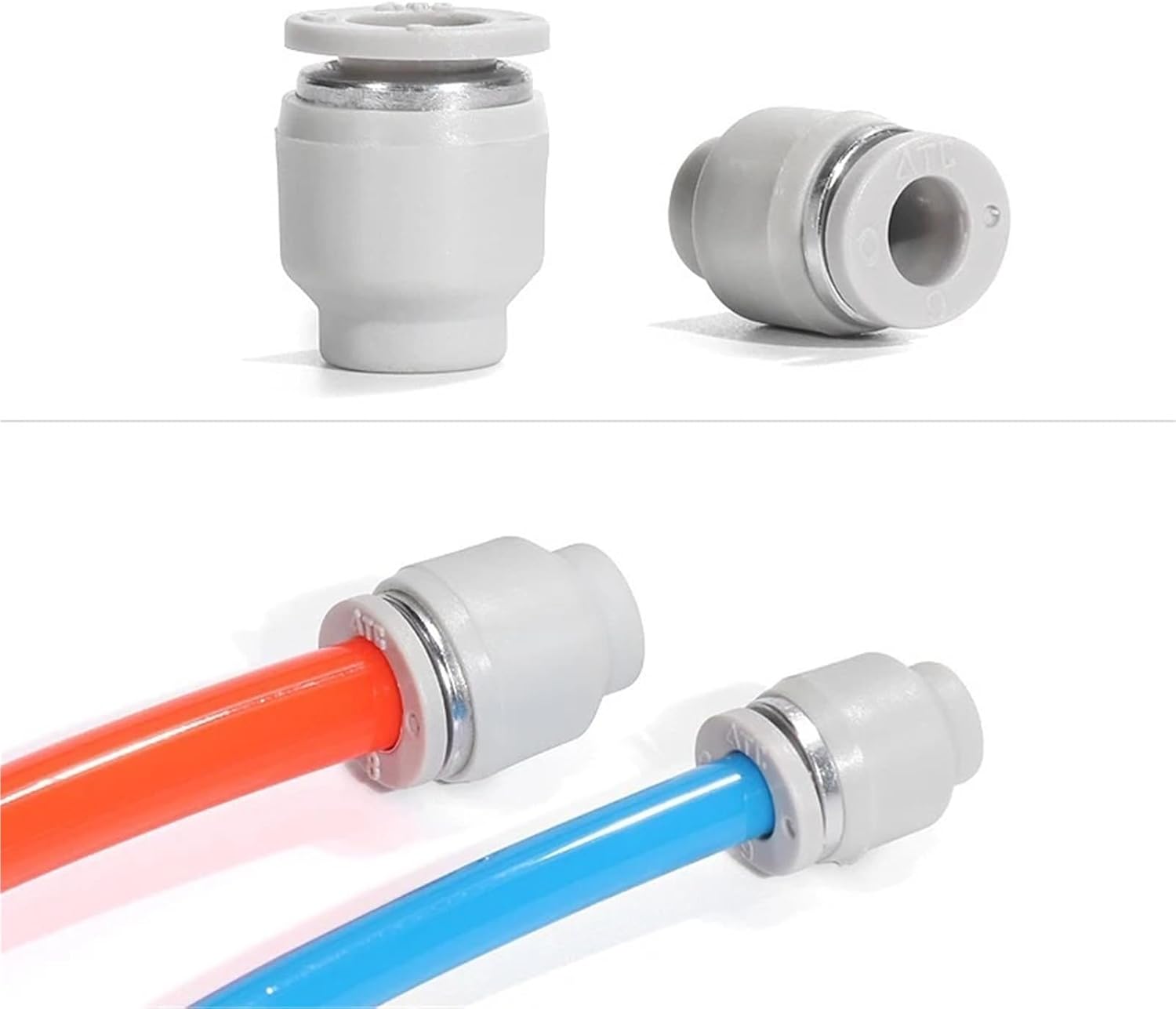 1PCS Tube Blockage Pneumatic Blanking Hose Tube Push Fit Connector Air Line PP PF 4/6/8/10/12(PP,4 mm)