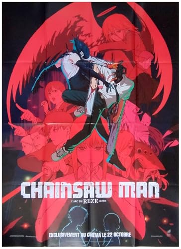 CHAINSAW MAN Poster cinematografico originale grande formato (156 x 116 cm Pieghe) film 2024 Tatsuya Yoshihara