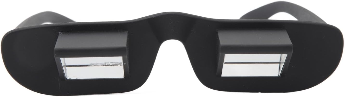 Lazy Glasses, ABS Optical Glass Bed Prism Glasses Laying Down Reading Glasses High Definition for Laying Down Reading Watching TV
