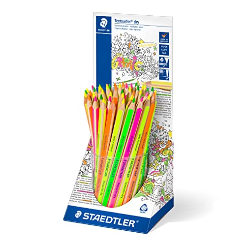 Crayon surligneur à sec STAEDTLER Textsurfer Dry triangulaire gros module lot de 48