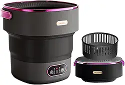 LVPETALIZE Máquina De Lavar Portátil, Roupa Íntima, Dobrável Com Capacidade 15L, Limpa Profundamente Roupas Íntimas Para Apartamentos, Camping, Viagens