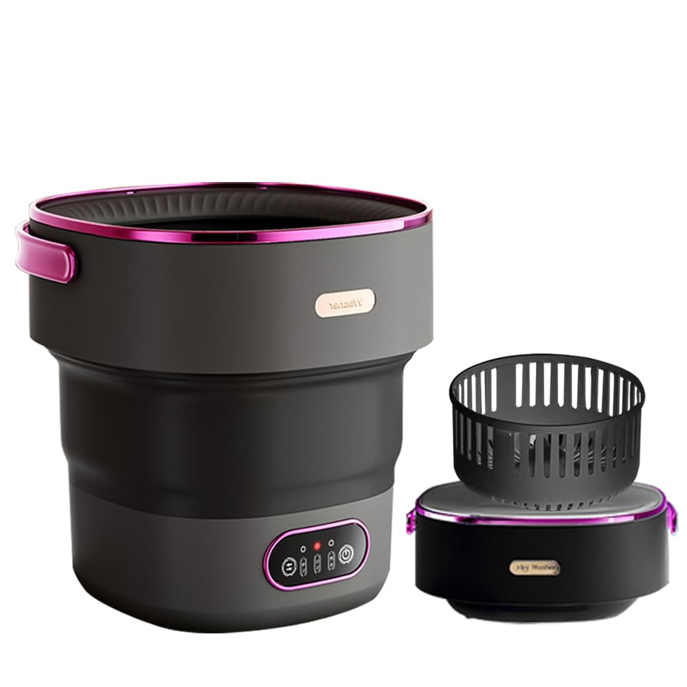 Lavadora portátil Lavadoras de ropa interior Lavadora plegable con capacidad de 15L Ropa interior de limpieza profunda para apartamentos Camping Viajes